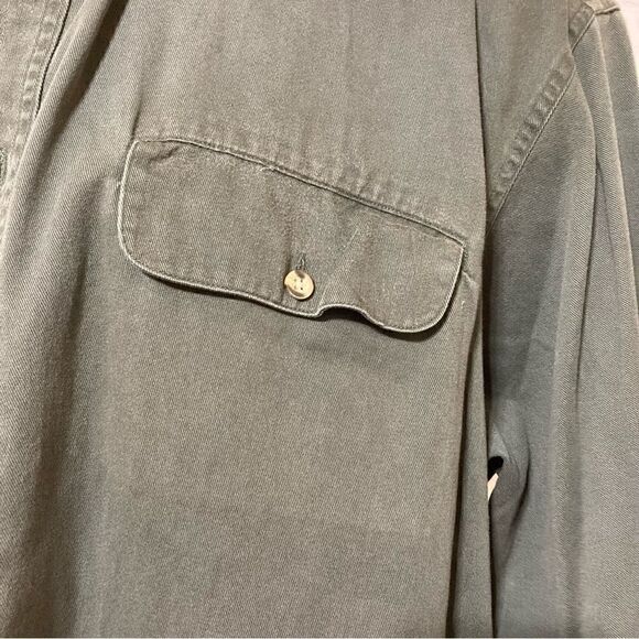 LEE green button down long sleeve shirt XL GUC - Picture 7 of 8